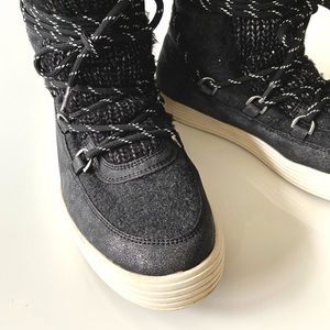 Muk Luks Jacey Black Winter Sneaker Boots